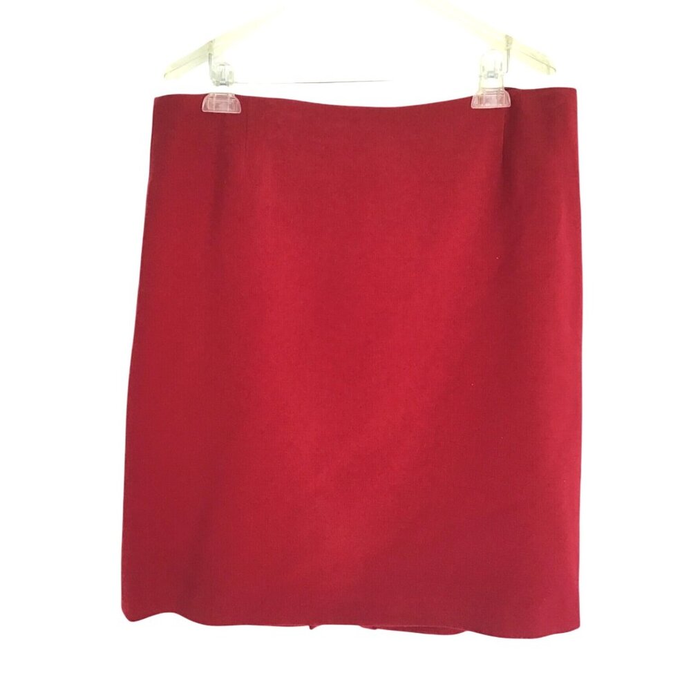 ALEX MARIE- WOMENS RED LINE ZIP-UP CLOSURE KNEE LENGHT SKIRT SIZE 16